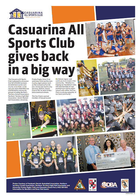 Cas Club Gives Back NT News CSC 22 Nov 16